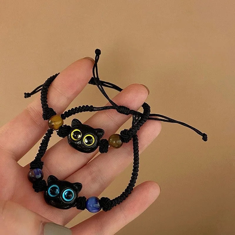 Minimalist Black Cat Bracelet