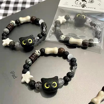 Minimalist Black Cat Bracelet
